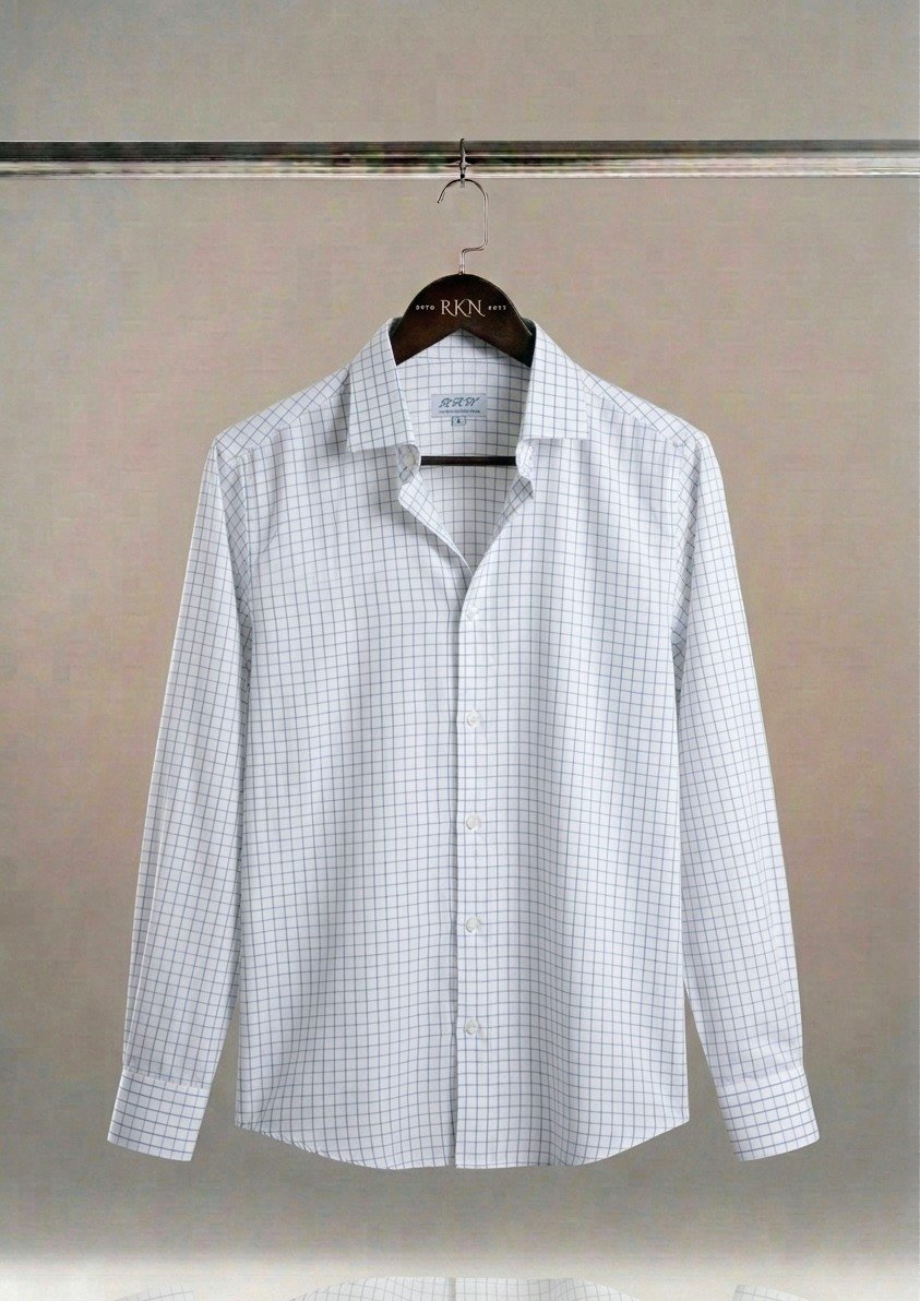 RKN Micro-Check Dress Shirt